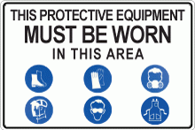 PPE Must be Worn Sign