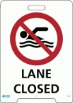 Pavement Sign A-Frame Lane Closed