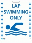 Pavement Sign Lap Swimming Only
