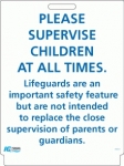 Pavement Sign Supervise Children - Lifeguards