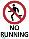 No Running Prohibition Sign
