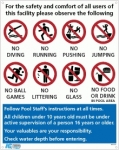 Pool Rules Sign - C