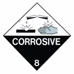 Sign Hazardous Corrosive Cl 8