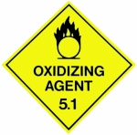 Sign Hazardous Oxidising Agent Cl 5.1