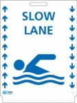 Pavement Sign Slow Lane